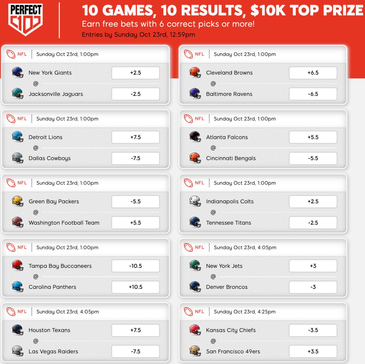 Enter SI Sportsbook’s Free Perfect 10 Contest for a Shot at $10,000!